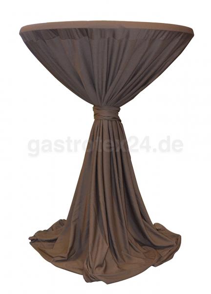 Stehtischhusse "President" - 100% Polyester - für Stehtische 80-90 cm rund - Farbe: braun